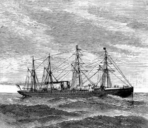 1880 Steamship - ReusableArt.com