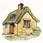 Pretty Cottage Drawing - ReusableArt.com